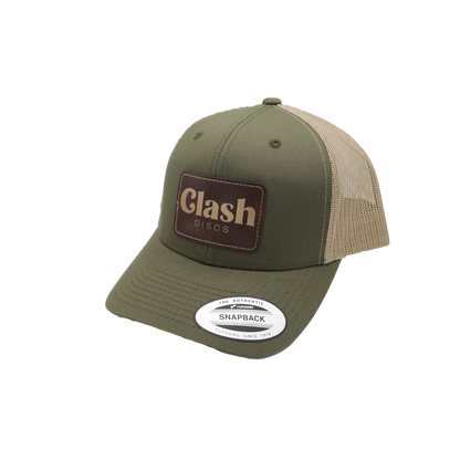 Clash Discs Clash Logo Leather Patch Trucker Hat