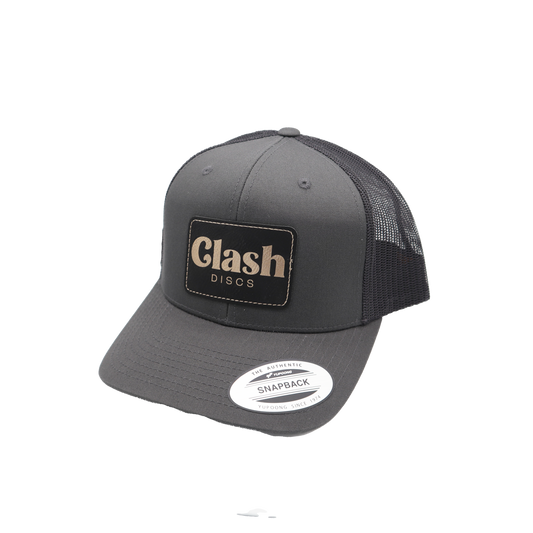 Clash Discs Clash Logo Leather Patch Trucker Hat
