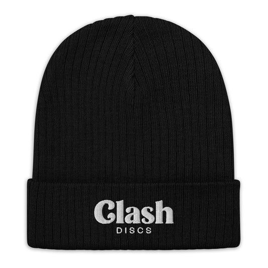 Clash Discs Ribbed knit beanie